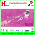 2015 new design stainless supper mini Cable Take Pole Selfie Stick